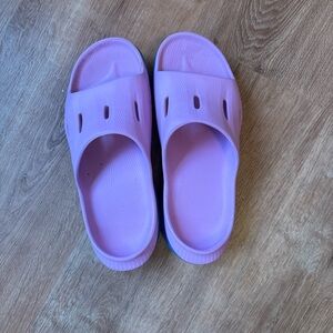 Womens Purple Slide Sandals